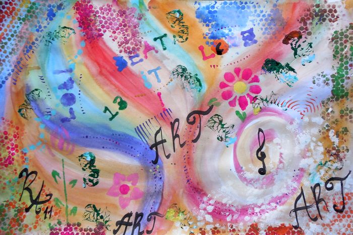 Art Studio PALETTE. Angelina Rudakova Picture.  Mixed Media Fantasy Abstract 